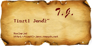 Tisztl Jenő névjegykártya